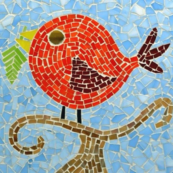 Аппликация из мозаики