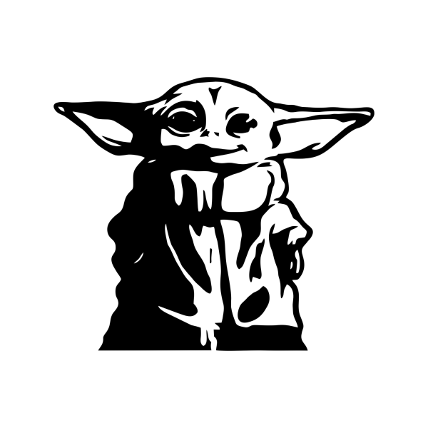 Йода черно белый