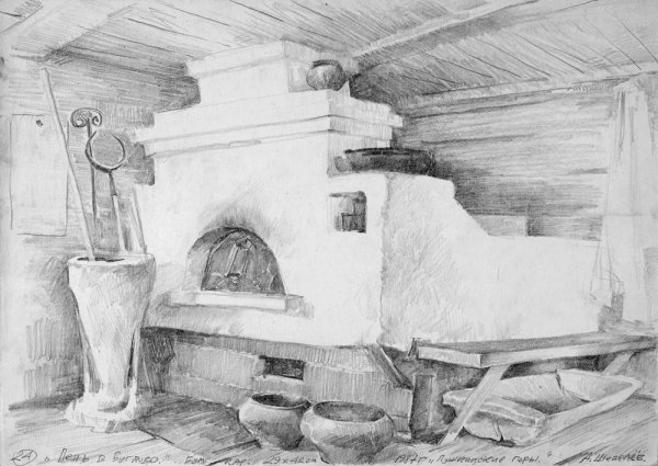 Печь рисунок