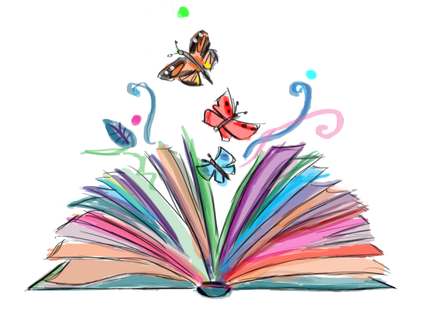 Детские книги на белом фоне