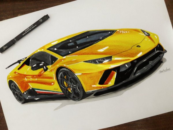 Ламборджини Хуракан скетч
