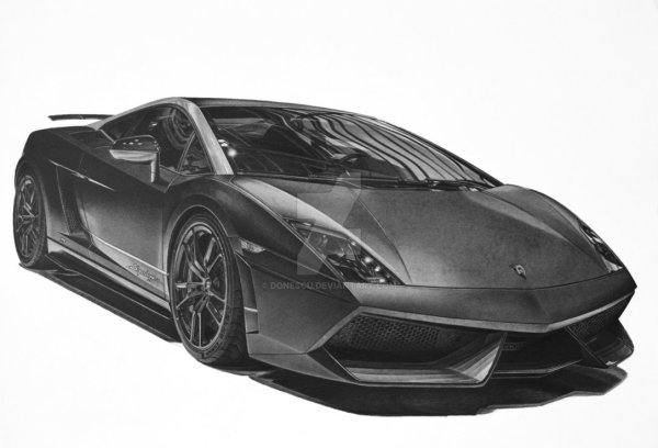 Ламборджини на печать черная