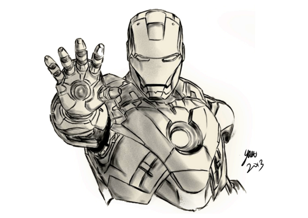 Железный человек для рисования