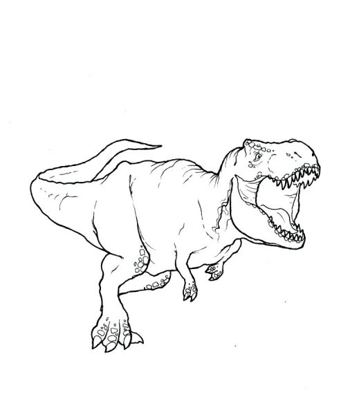 Раскраска Тираннозавр рекс мир Юрского периода