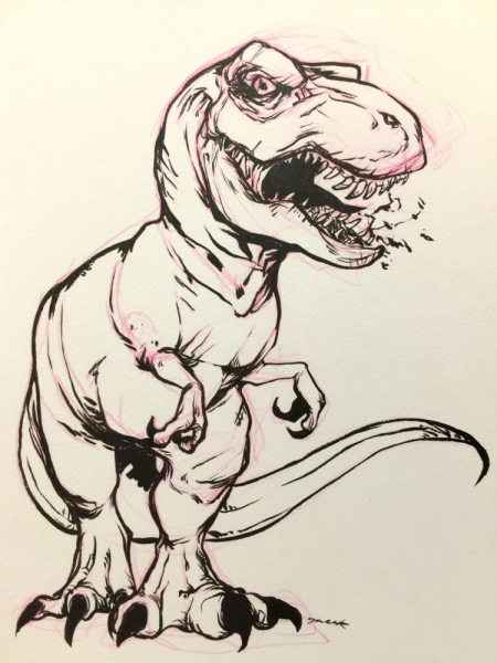 Динозавр арт тату