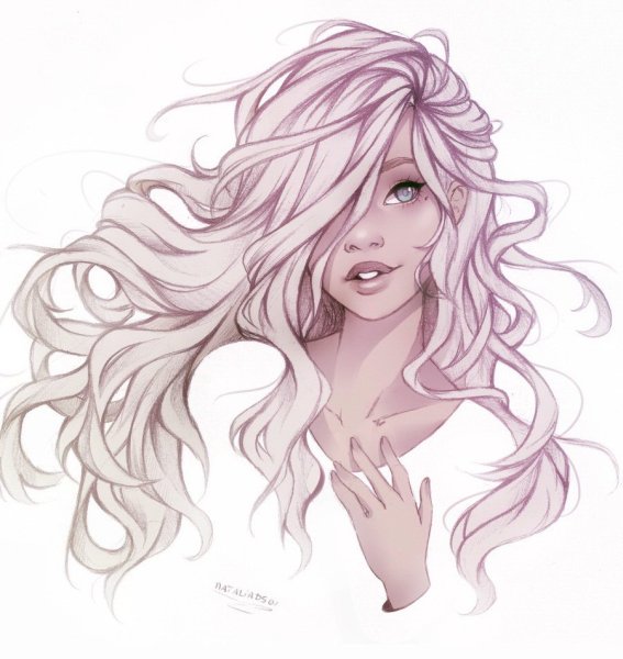 Красивый стиль рисования волос