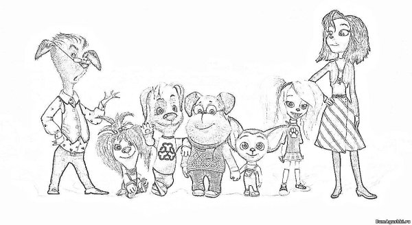 Раскраска "Барбоскины "