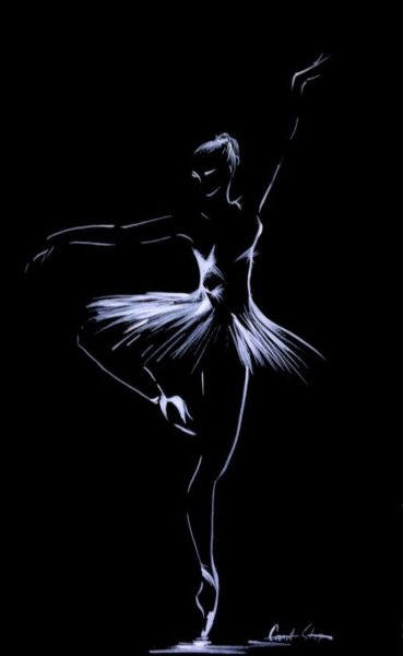 Балерина акварель