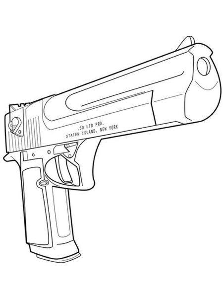 Gun чертеж Desert Eagle