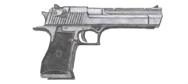 Чертёж пистолета Desert Eagle