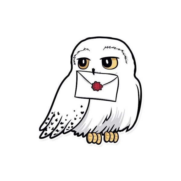 Сова Гарри Поттера Букля рисунок