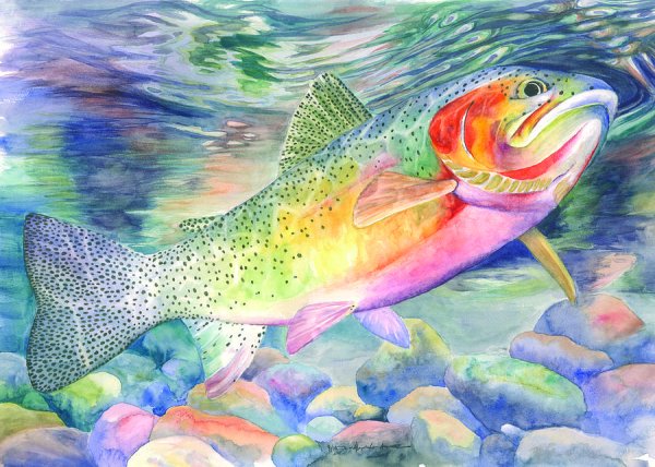 Форель картина