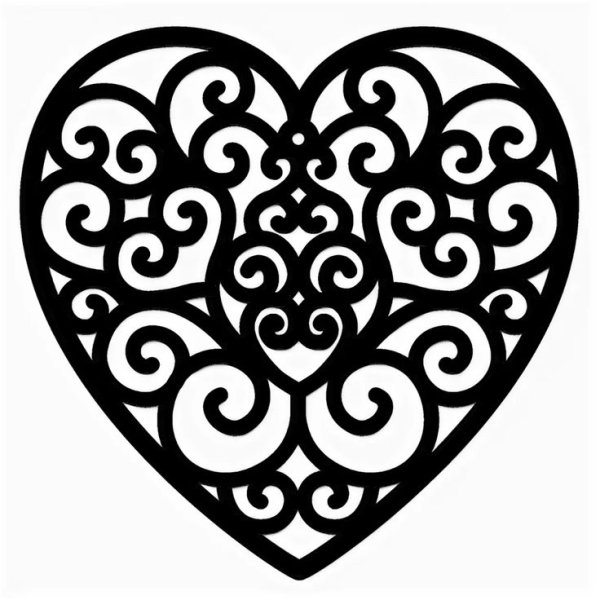 Сердечко ажурное