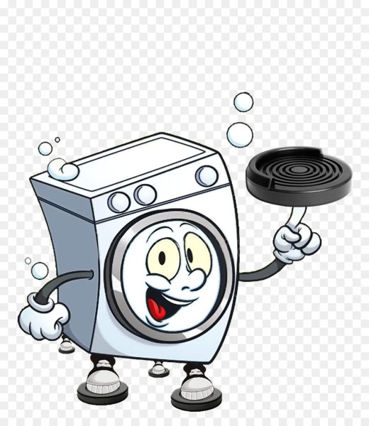 Стиральная машинка мультяшная