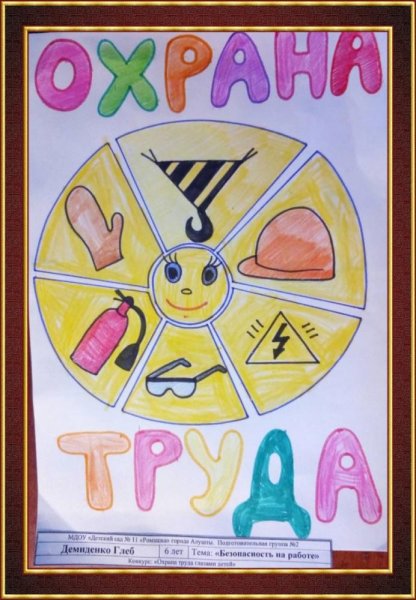 Охрана труда глазами детей рисунки