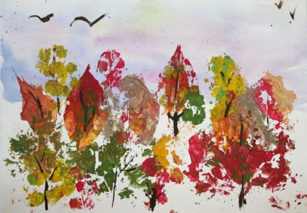 Отпечатки листьев