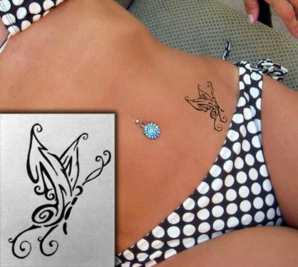 Тату хной бикини