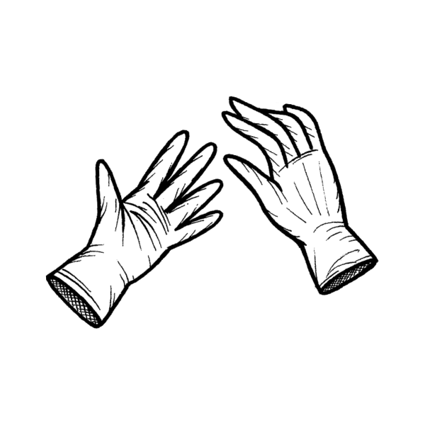 Резиновые перчатки раскраска