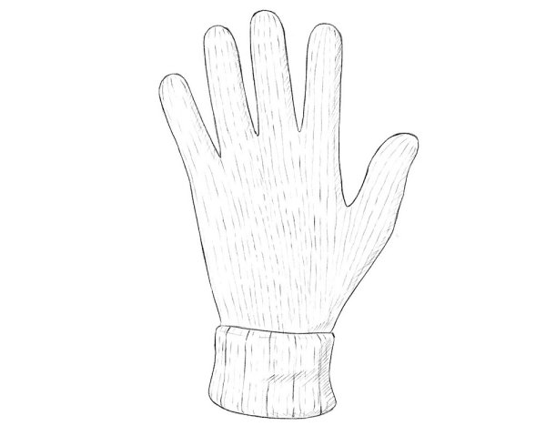 Перчатка раскраска