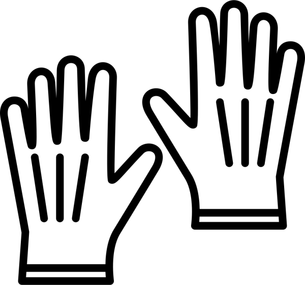 Перчатки детские на прозрачном фоне