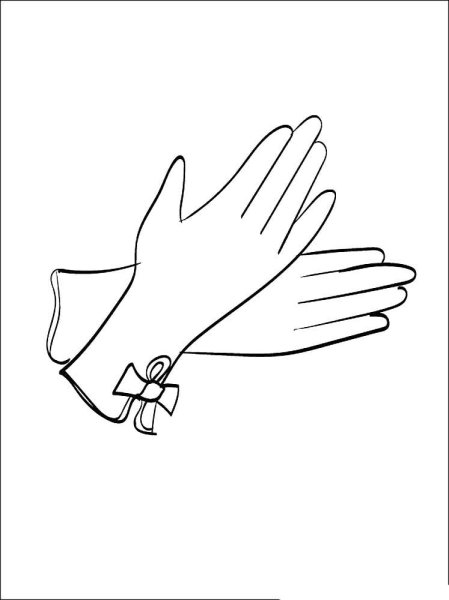 Перчатка раскраска