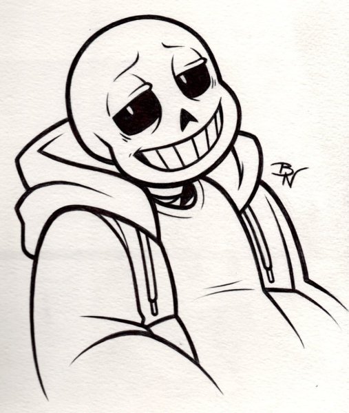 Рисунки андертейл Санс
