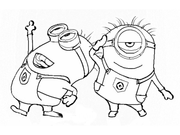 Миньоны рисунок карандашом для срисовки