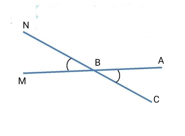 Вертикальные углы равны рисунок-схема
