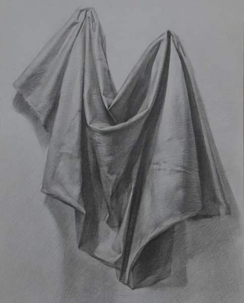 Драпировка складки рисунок Академический