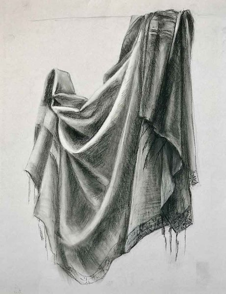 Драпировка карандашом