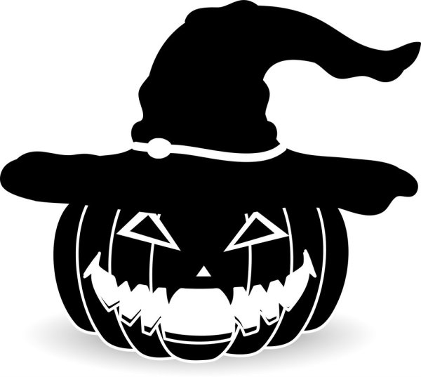 Силуэт тыквы на Хэллоуин