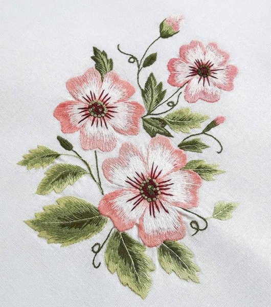 Вышивка гладью цветы