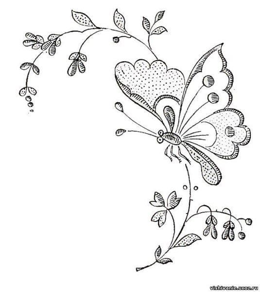 Орнамент для вышивки гладью