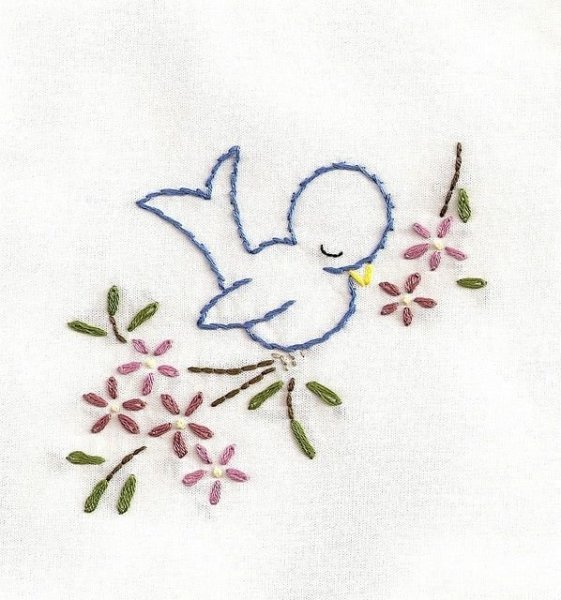 Вышивка стебельчатым швом для начинающих