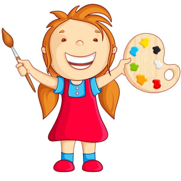 Ребенок с кисточкой