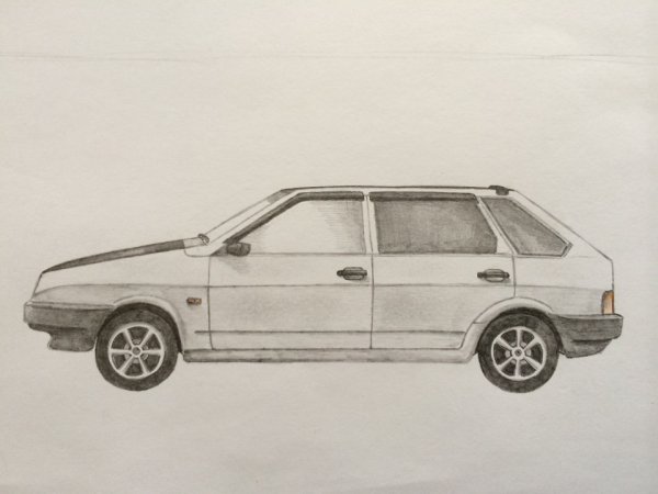 ВАЗ 2109 вид сбоку рисунок