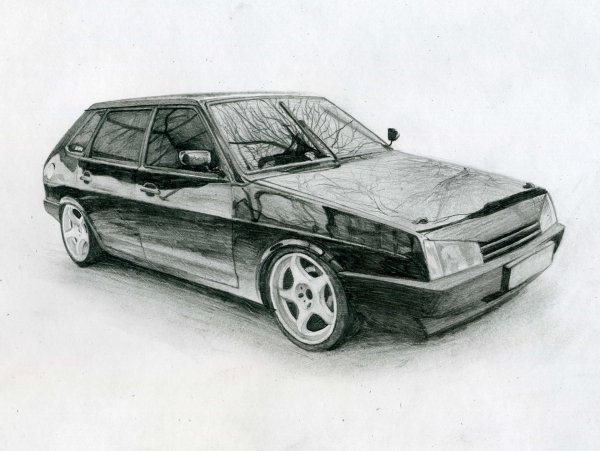 Рисунок машины ВАЗ 2109