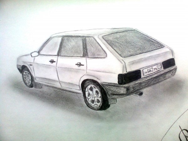 Лада 2109 карандашом