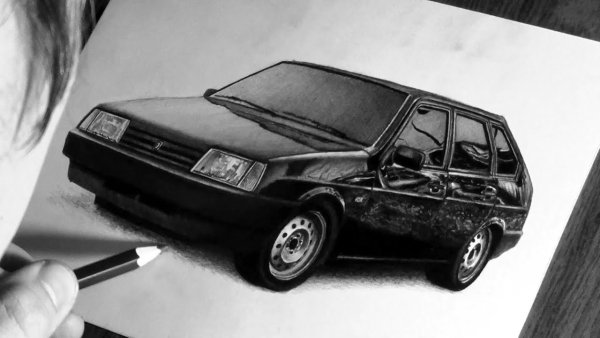 ВАЗ 2109 карандашом