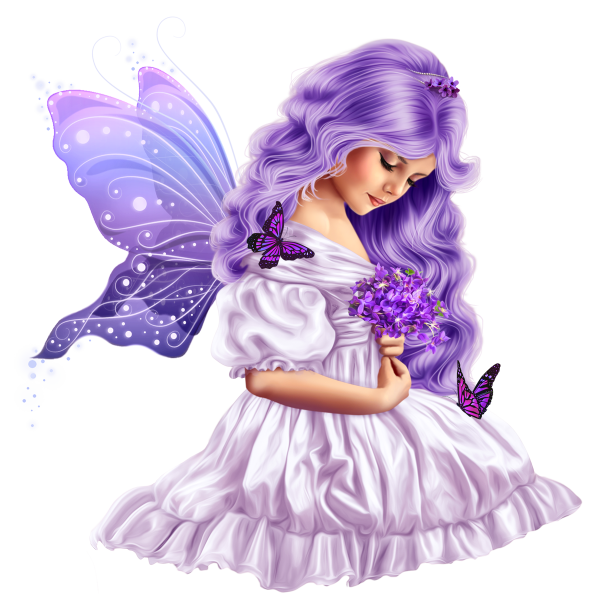 Фея на прозрачном фоне