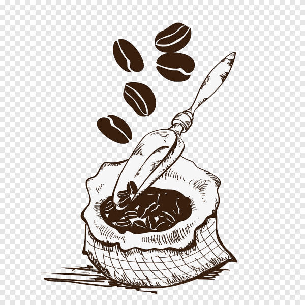 Нарисованные кофейные зерна