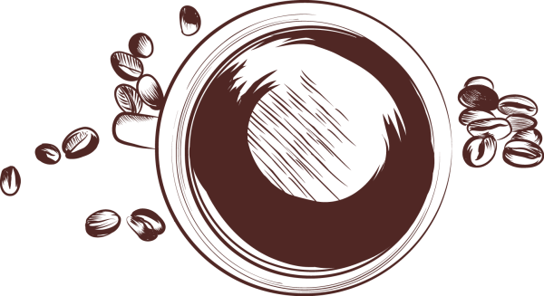 Кофейные зерна скетч