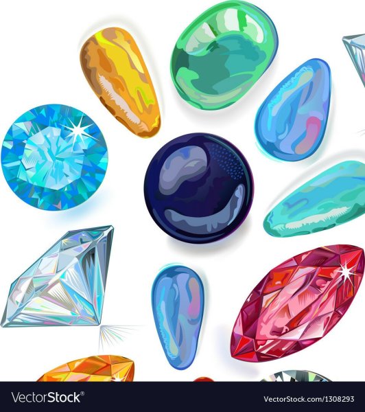 Рисование драгоценных камней
