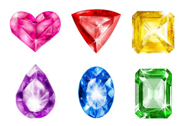 Рисование драгоценных камней