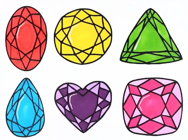 Нарисовать драгоценные камни