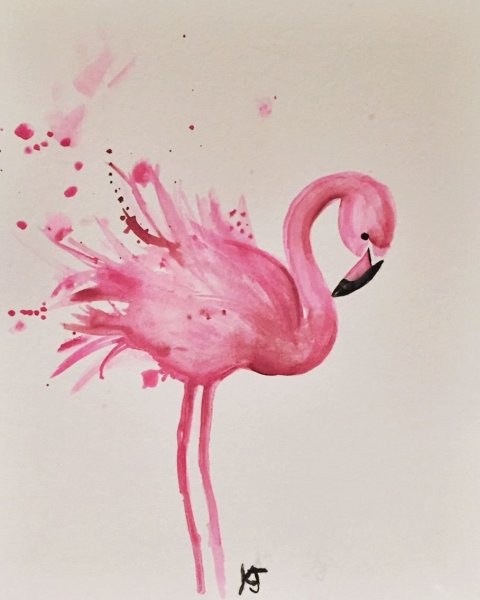 Акварельные цветы розовые