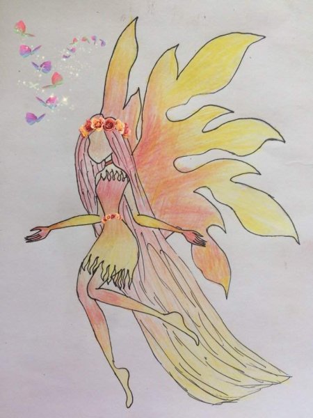 Фея осени рисунок