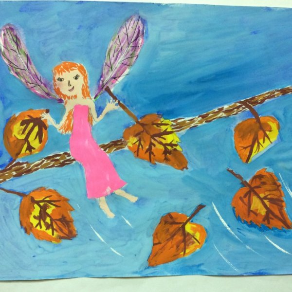 Фея осени рисование с детьми