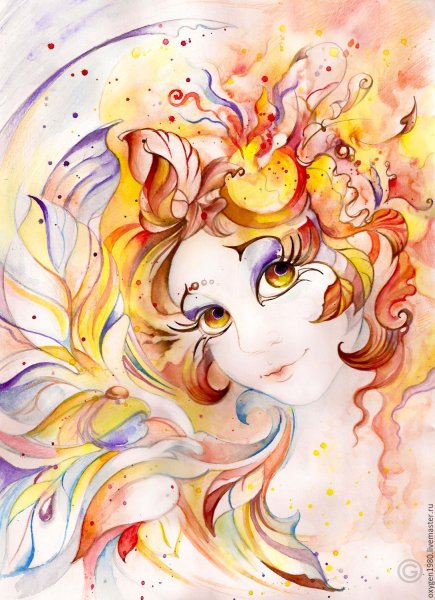 Нарисовать девушку осень