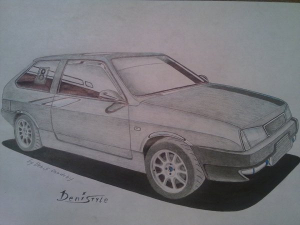 Нарисовать ВАЗ 2108